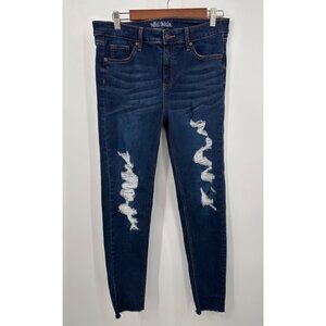 Wild Fable High Rise Skinny Jeans Women 10 Dark Wash Distressed
